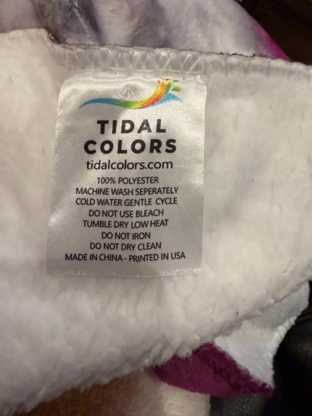 Taylor Swift Album-Themed Throw Blanket By Tidal Colors Sherpa Backing  EUC